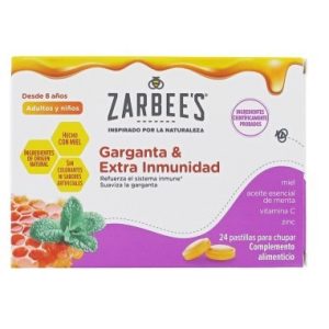 ZARBEES GARGANTA EXTRA INMUNIDAD 24 PAST